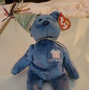 Ty Beanie Baby Bear September Birthday